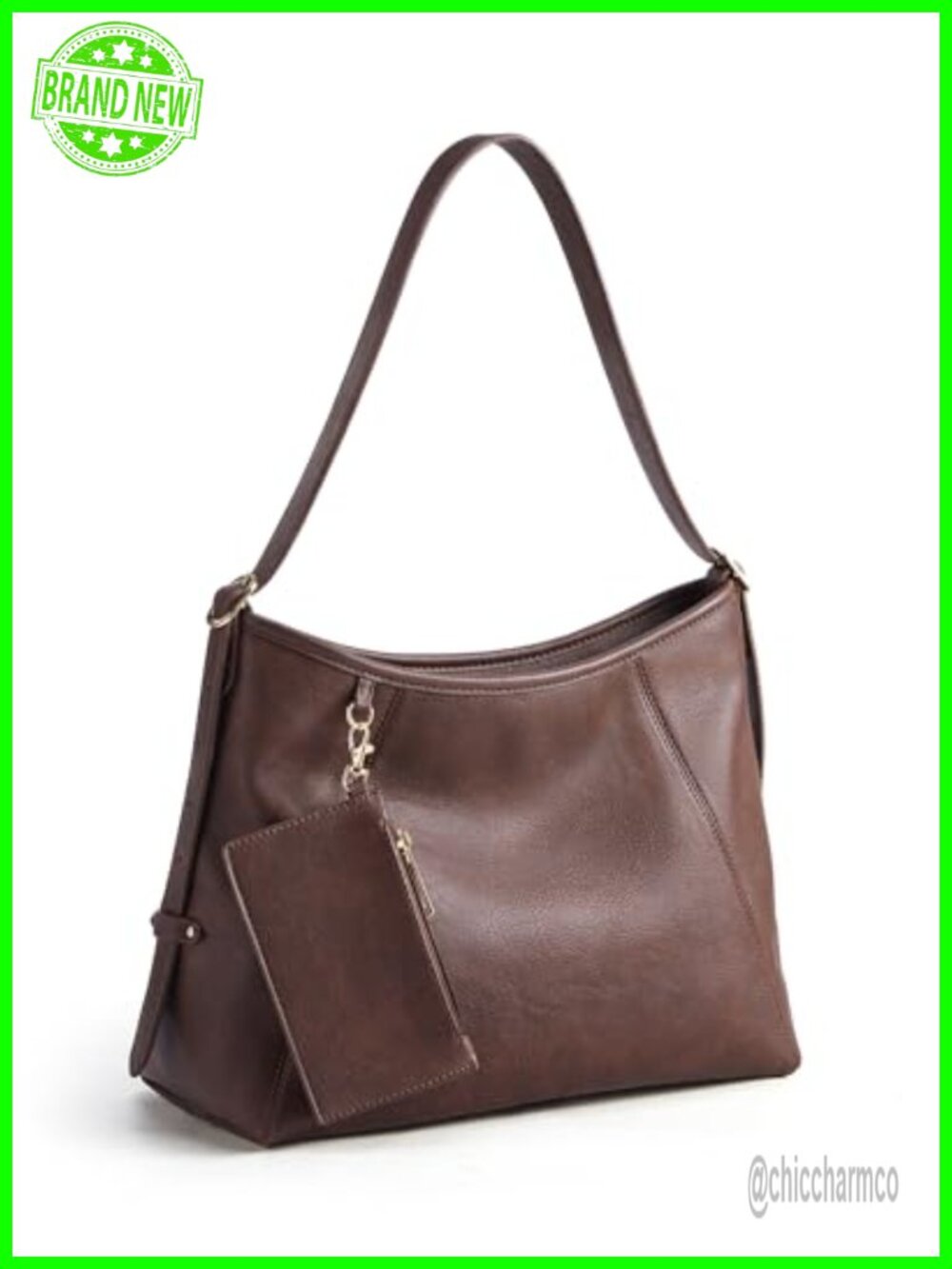 Missnine PU Leather Hobo Bag Multi-Pocket Crossbody Shoulder Tote Purse